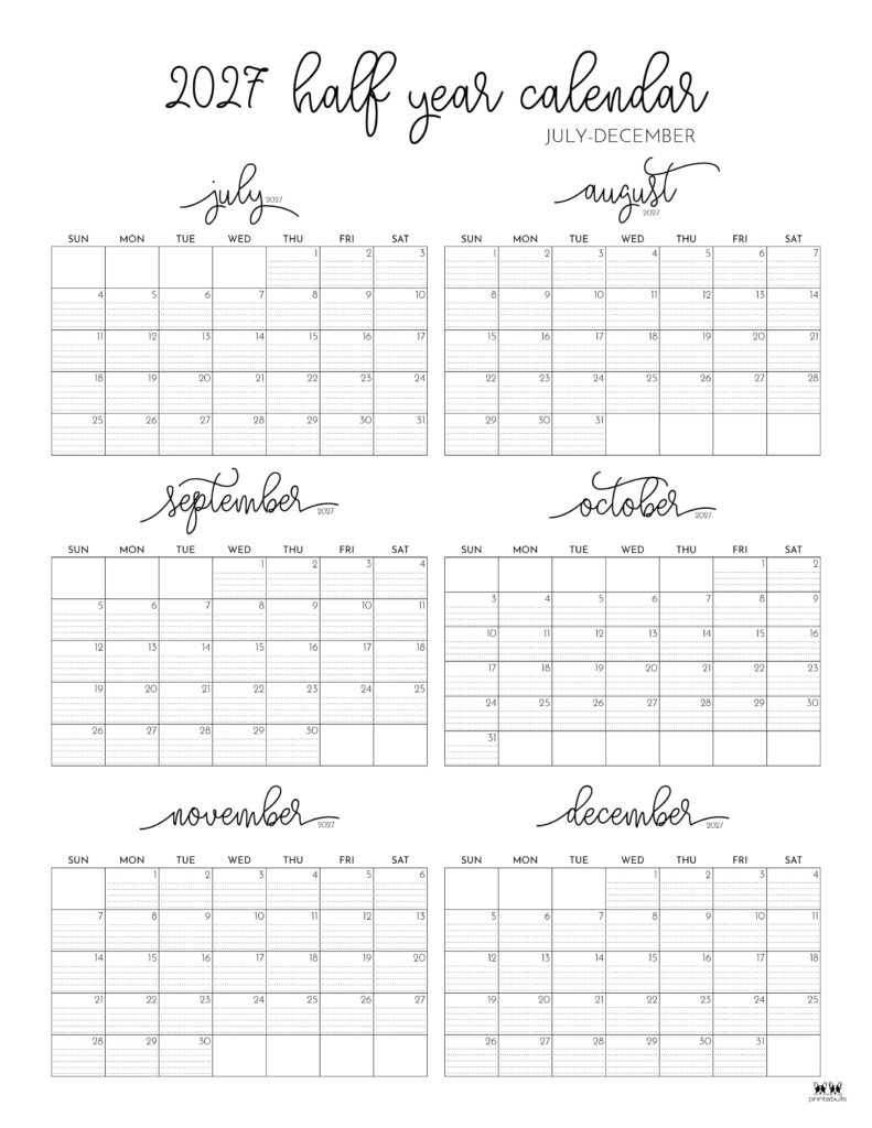 Printable-Six-Month-July-December-2027-Calendars-51-P