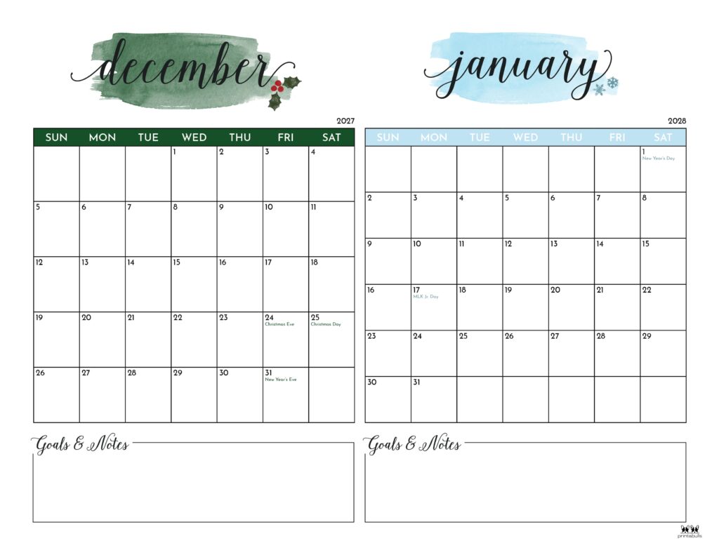 Printable-Two-Month-December-2027-January-2028-Calendars-5