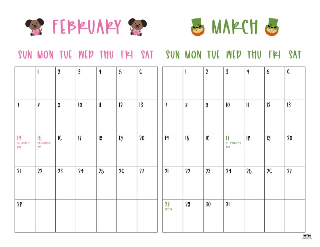 Printable-Two-Month-February-March-2027-Calendars-10