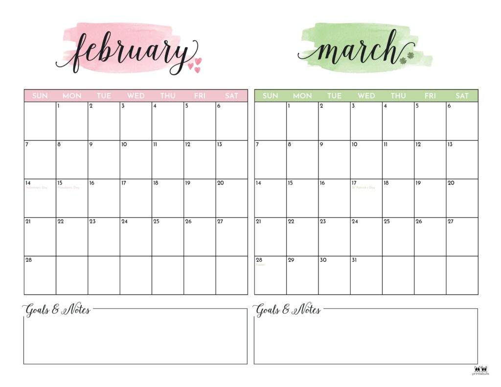 Printable-Two-Month-February-March-2027-Calendars-5