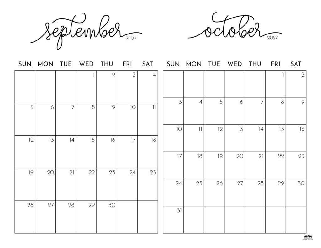 Printable-Two-Month-September-October-2027-Calendars-1