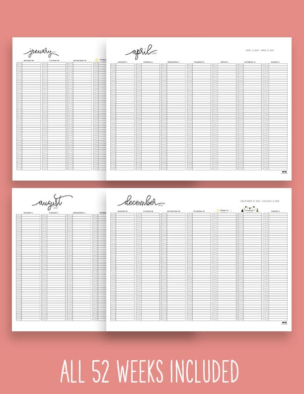 Printable-2027-Weekly-Calendars-7-Day-Time-Slots-Standard-1