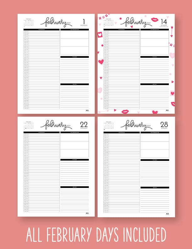 Printable-Hourly-Daily-2027-Planner-February-1