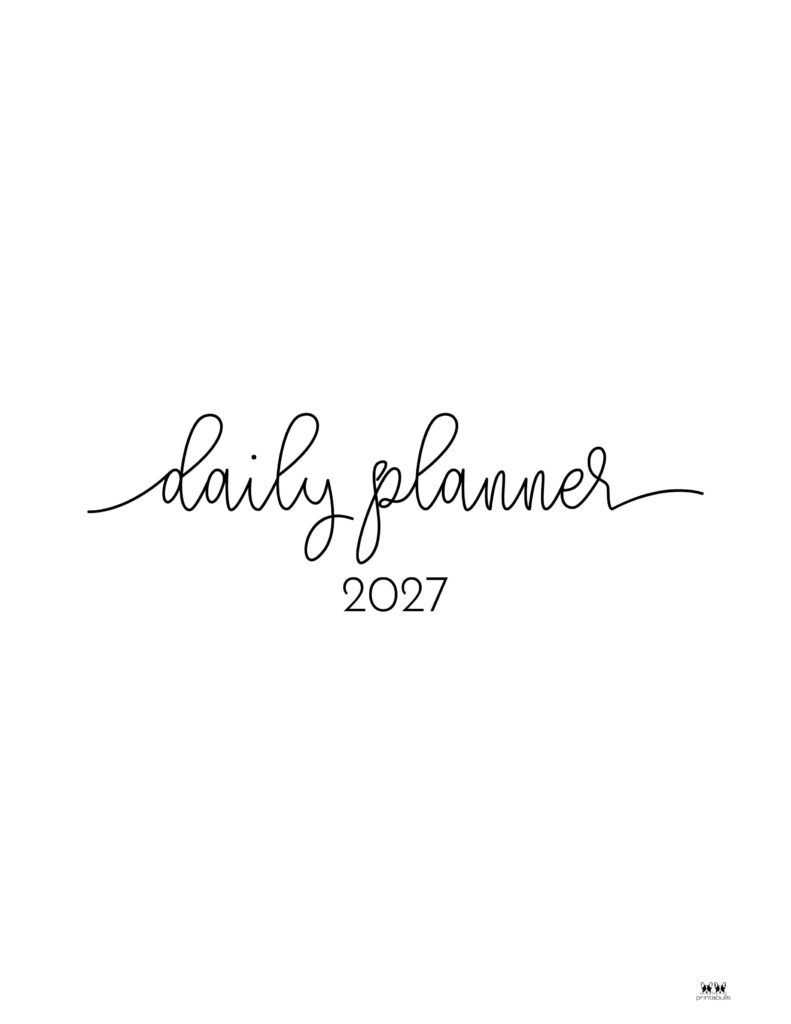 Printable-Hourly-Daily-2027-Planner-Front-Cover-Page-1